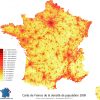Carte De La Densité De Population 2009 destiné Carte De La France Avec Ville