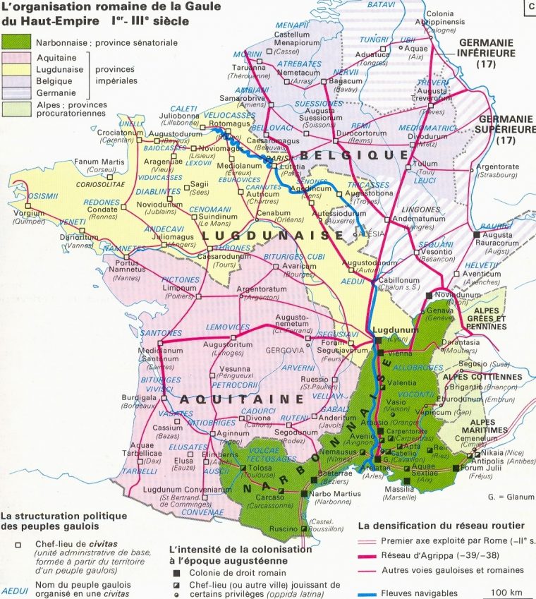 Carte De La Gaule Romaine tout Carte De France Grande Ville