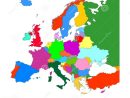 Carte De L'europe Avec L'isolat De Frontières De Pays Sur Le concernant Carte De L Europe Avec Pays