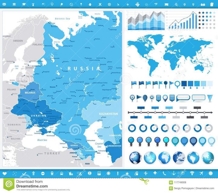 Carte De L'europe De L'est Et Éléments Graphic encequiconcerne Carte Europe De L Est