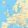Carte De L'europe Politique Et La Région Environnante. Avec Les Pays, Les  Capitales, Les Frontières Nationales, Les Grandes Rivières Et Les Lacs. à Carte D Europe Capitale