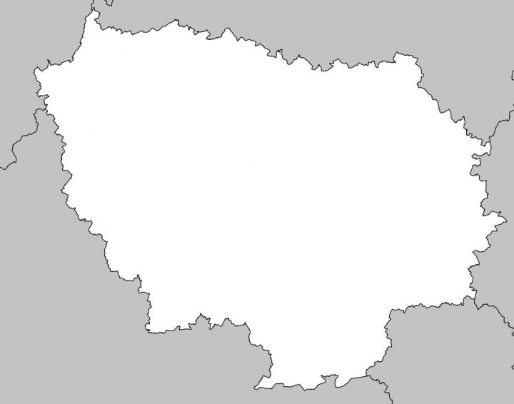 Carte De L'île-De-France – Île-De-France Carte Des Villes intérieur Carte Vierge De La France