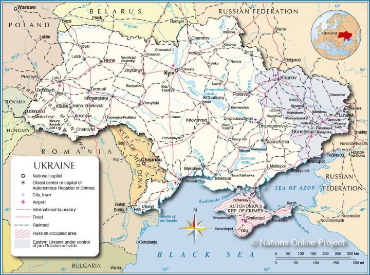 Carte De L'ukraine – Plusieurs Cartes En Europe (Villes intérieur Carte De La France Avec Ville