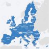 Carte De L'union Européenne Avec Les Pays De L'europe Et Le Nom De Capital à Carte Europe Avec Capitale