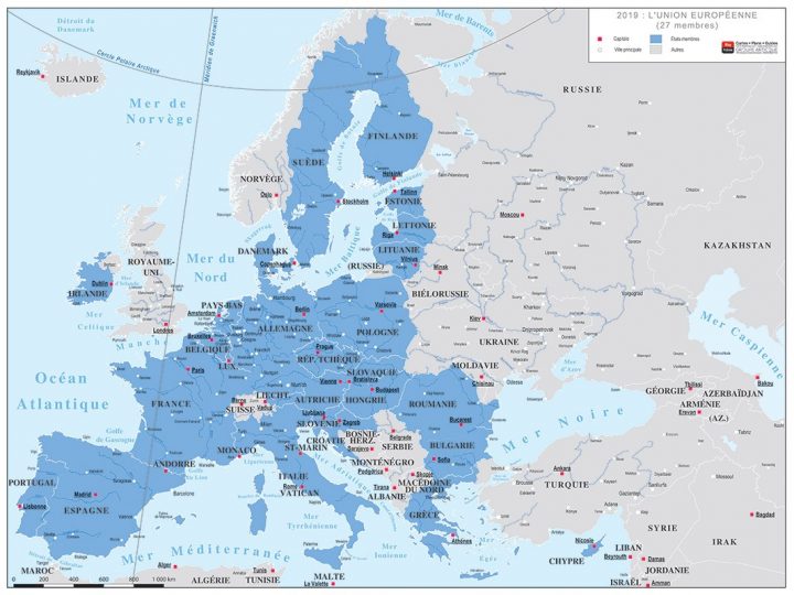 Carte De L'union Européenne En 2019 concernant Carte Construction Européenne