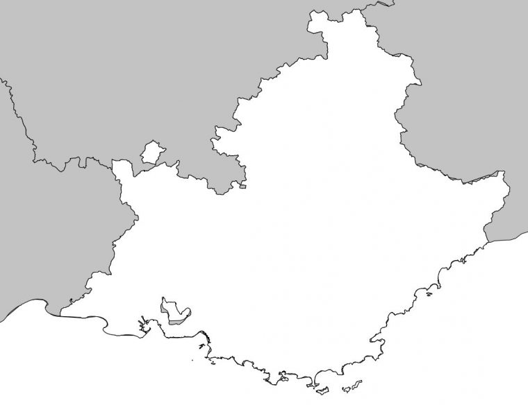 Carte De Provence Alpes Côtes D'azur (Paca) – Région De France pour Carte Des Régions Vierge