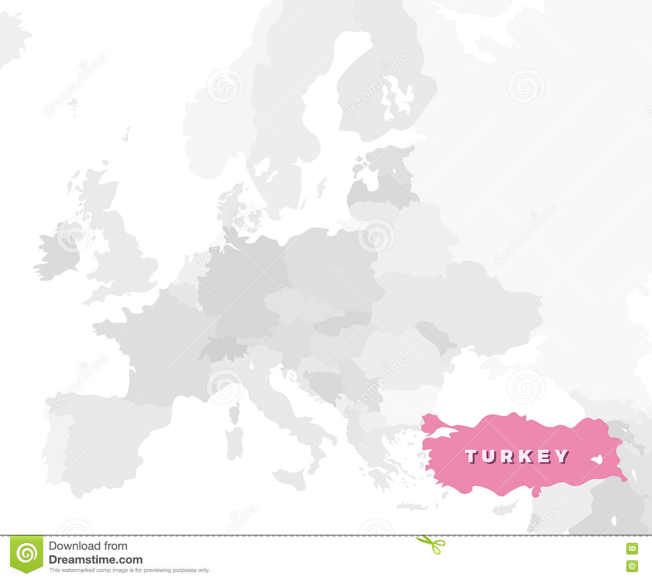 Carte De Site De La Turquie Illustration De Vecteur pour Carte Europe Sans Nom Des Pays