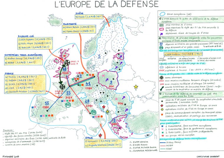 Carte De Synthèse : Où En Est-On De L'europe De La Défense? intérieur Carte Union Européenne 2017