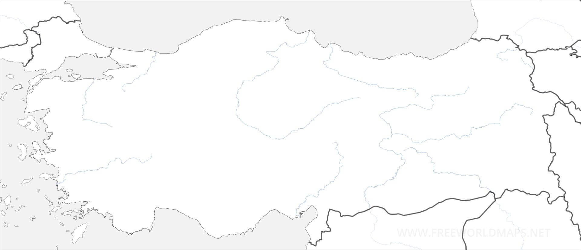 Carte De Turquie dedans Carte De L Europe Vierge À Imprimer