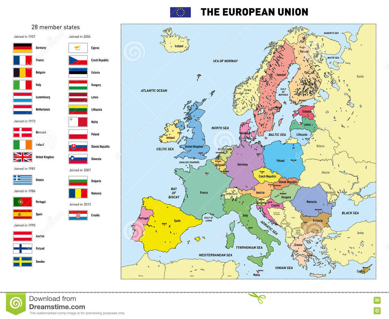 Carte De Vecteur De L'union Européenne Illustration De dedans Carte De L Union Europeenne