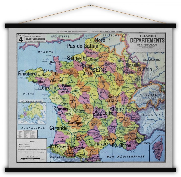 Carte Départements De France 140X120 – Blue-Shaker dedans Carte Departements Francais