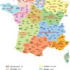 Carte Des 13 Régions De France À Imprimer, Départements intérieur Départements Et Régions De France