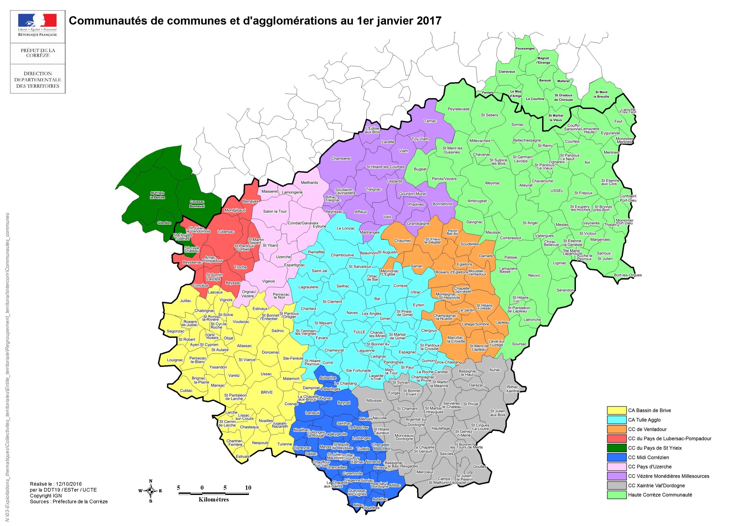 Carte Des Communautés De Communes Et D'agglomérations De La avec Carte Des Départements De France 2017
