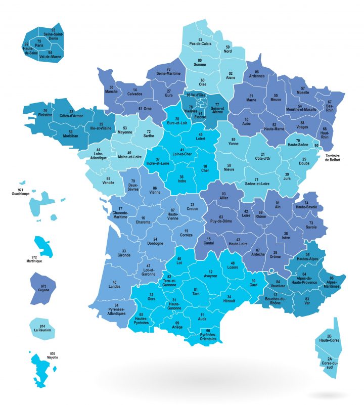 Carte Des Départements à Carte Departements Francais