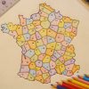 Carte Des Départements Français Selon Un Diagramme De pour Carte Departements Francais