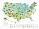 Carte Des États-Unis Avec Des Symboles Représentant Les pour Carte Avec Departement