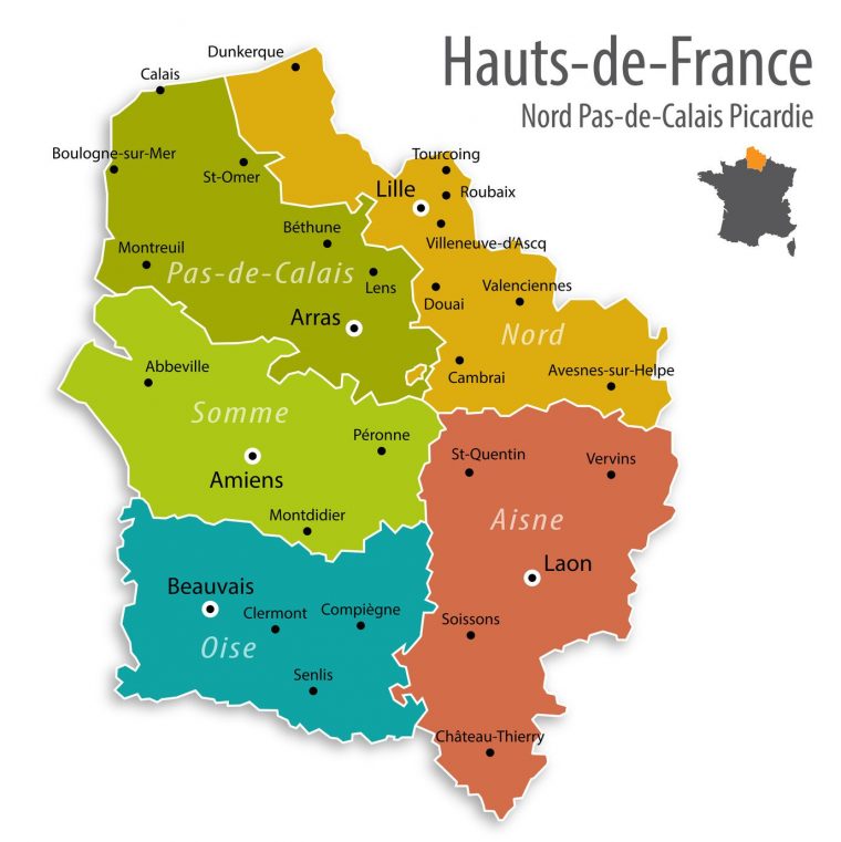 Carte Des Hauts-De-France – Hauts-De-France Carte Des Villes concernant Carte Geographique Du France