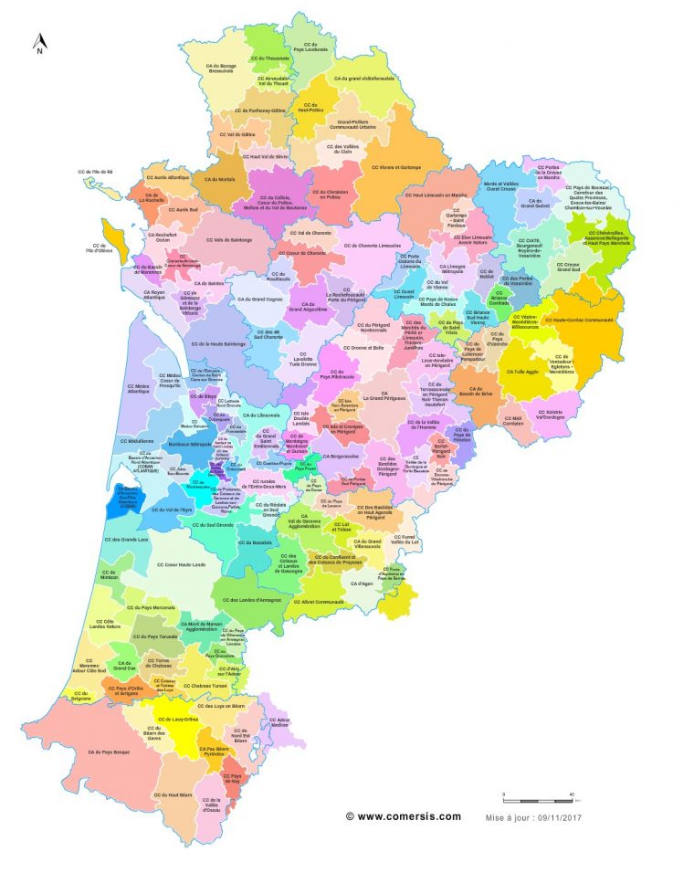 Carte Des Intercommunalités De Nouvelle-Aquitaine dedans Nouvelle Carte Region