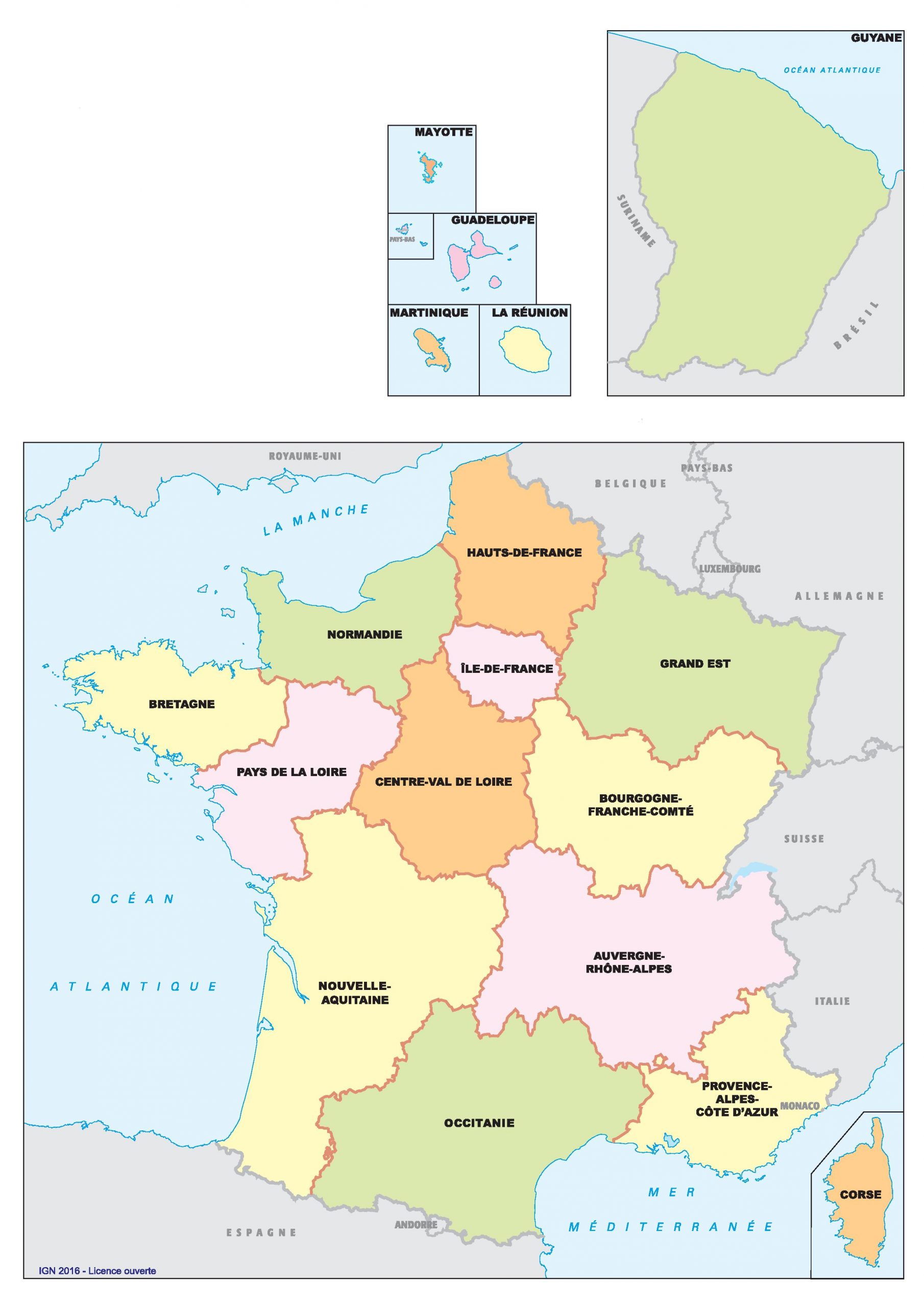 Carte Des Nouvelles Régions De France | Webzine+ serapportantà Carte Des Nouvelles Régions En France 