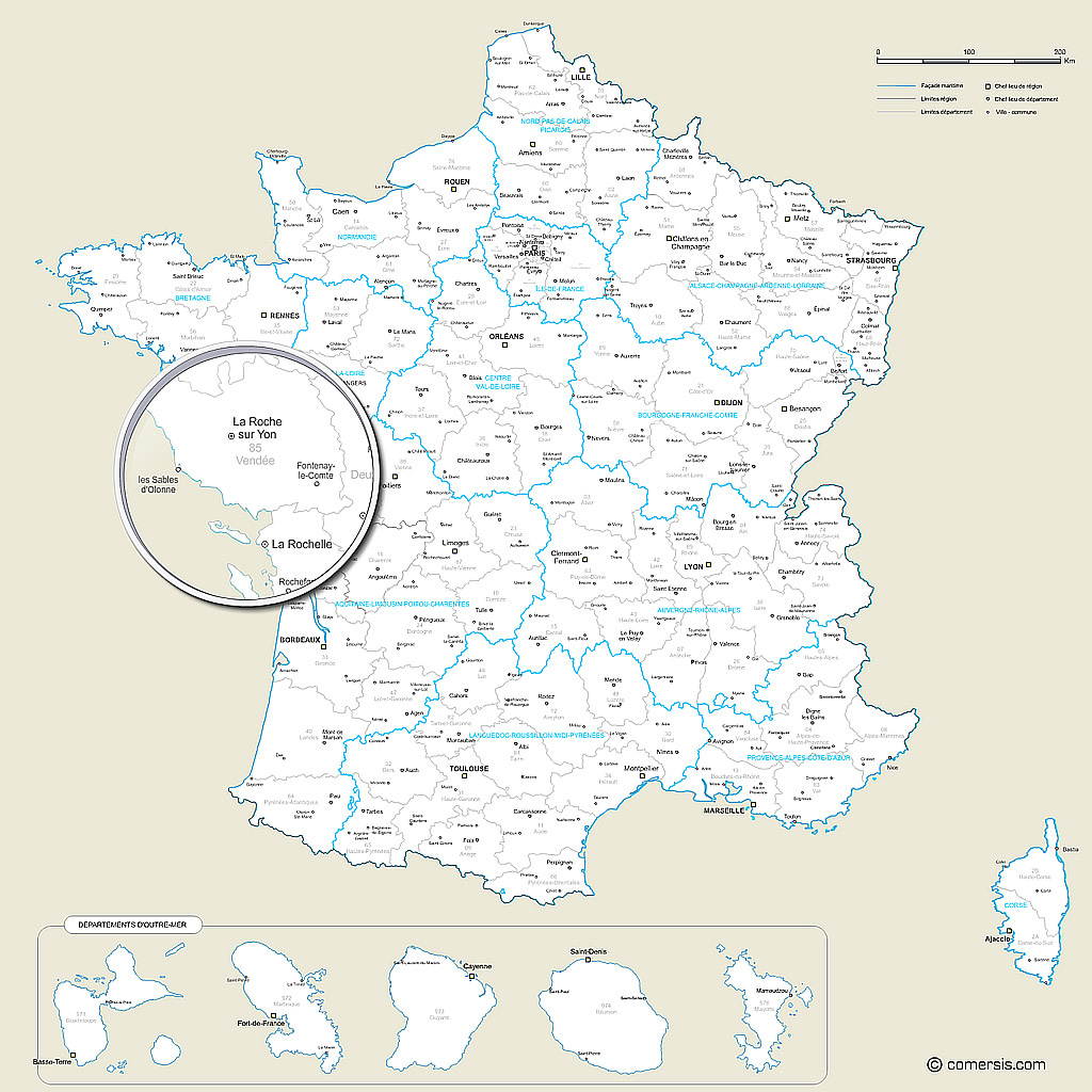 Carte Des Nouvelles Régions Et Des Départements De France intérieur Nouvelles Régions De France