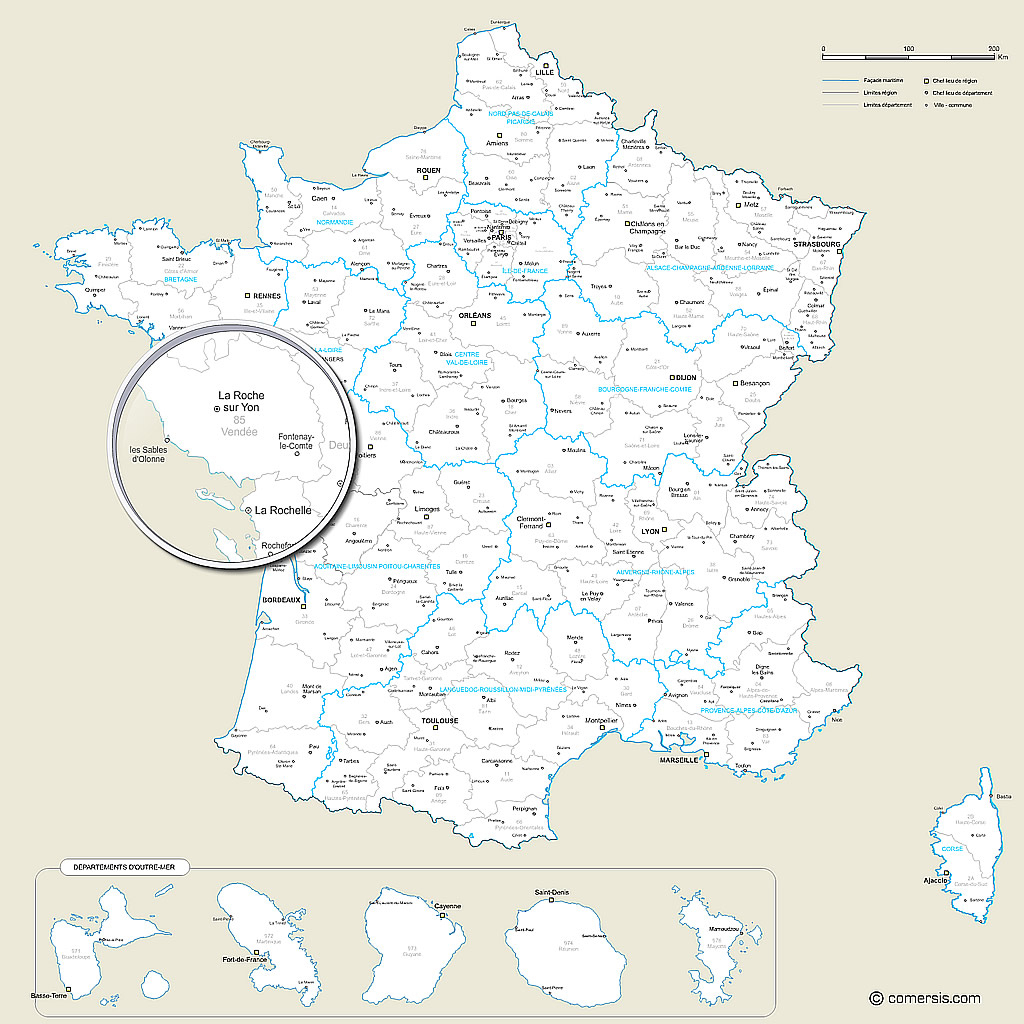 Carte Des Nouvelles Régions Et Des Départements De France tout Carte De France Nouvelles Régions