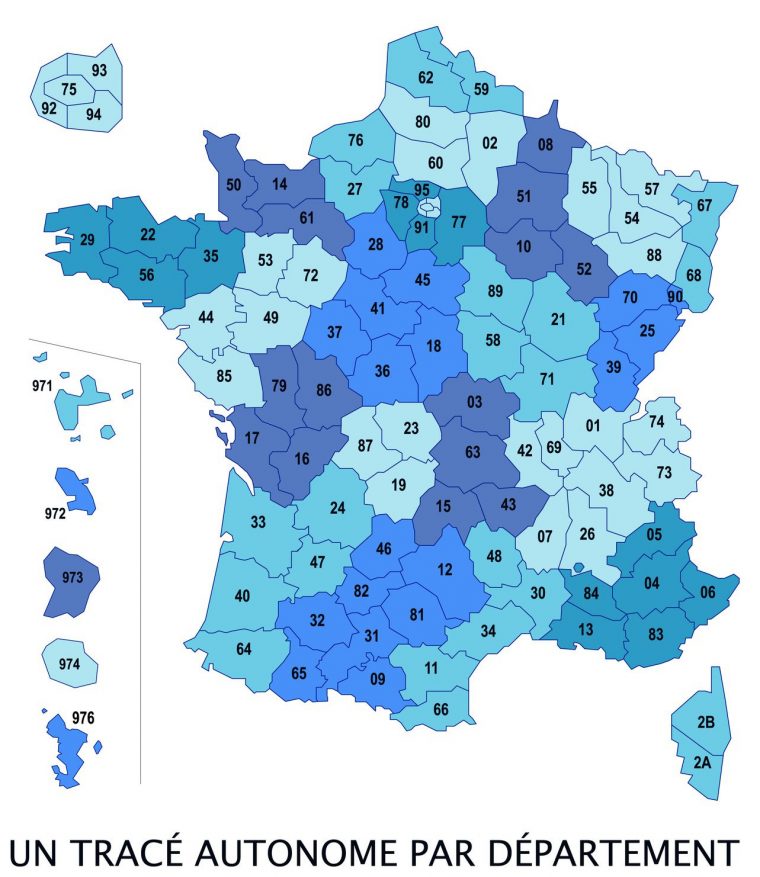 Carte Des Numéros Des Départements Français à Carte Numero Departement