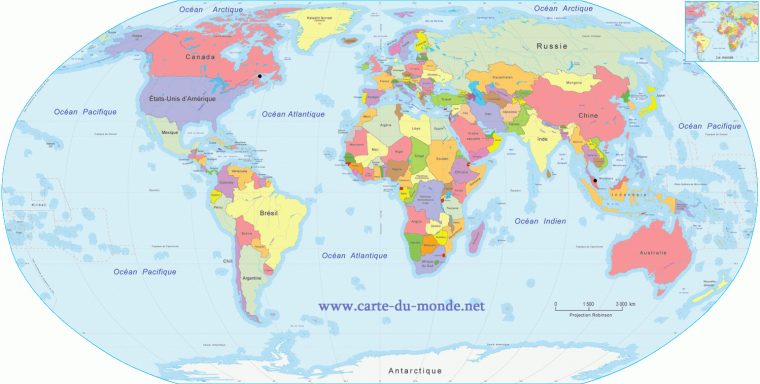 Carte Des Pays Du Monde, Carte Du Monde dedans Carte D Europe À Imprimer