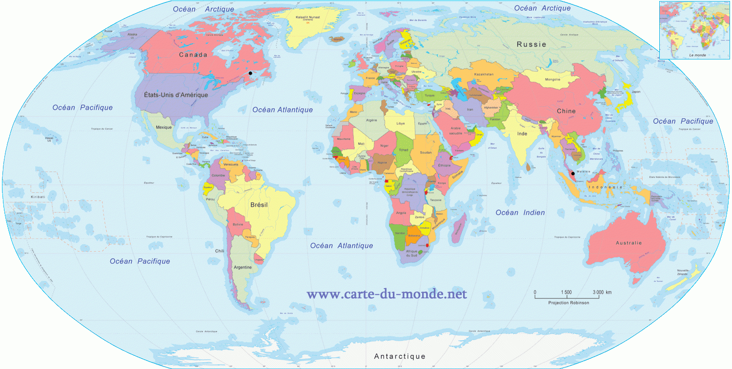Carte Des Pays Du Monde, Carte Du Monde pour Carte Des Pays De L Europe