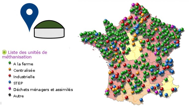 Carte Des Unités De Méthanisation En France | Atee destiné Liste Des Régions Françaises