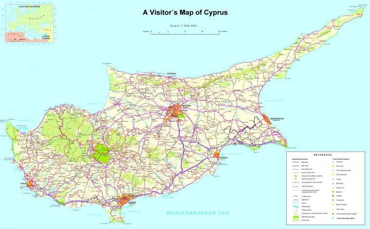 Carte Détaillée De Chypre – Carte Détaillée De Chypre (Sud encequiconcerne Carte De L Europe Détaillée