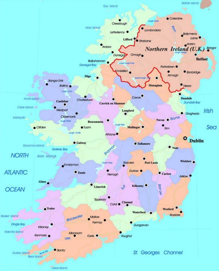 Carte D Taill E De L Irlande Carte De Irlandes Europe Du Concernant   Carte Detaillee De Lirlande Carte De Irlandes Europe Du Concernant Carte De L Europe Detaillee 768x948 