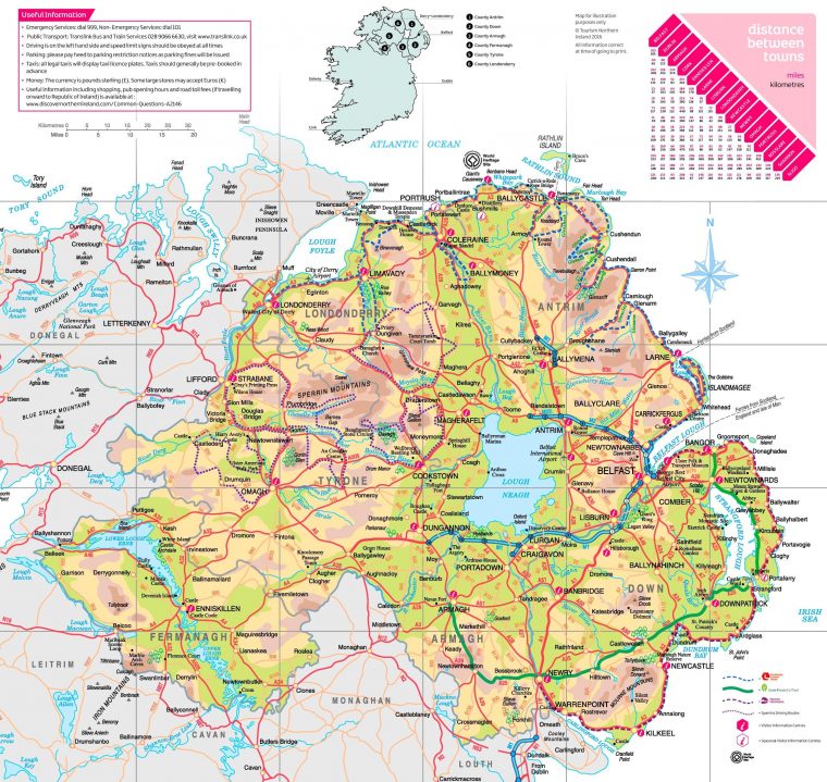 Carte Détaillée De L'irlande Du Nord Irlande Du Nord Sur La à Carte De L Europe Détaillée