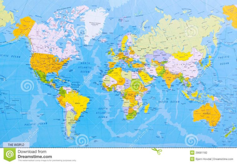 Carte Détaillée Du Monde Photo Stock. Image Du Illustration tout Carte Du Monde Avec Capitale