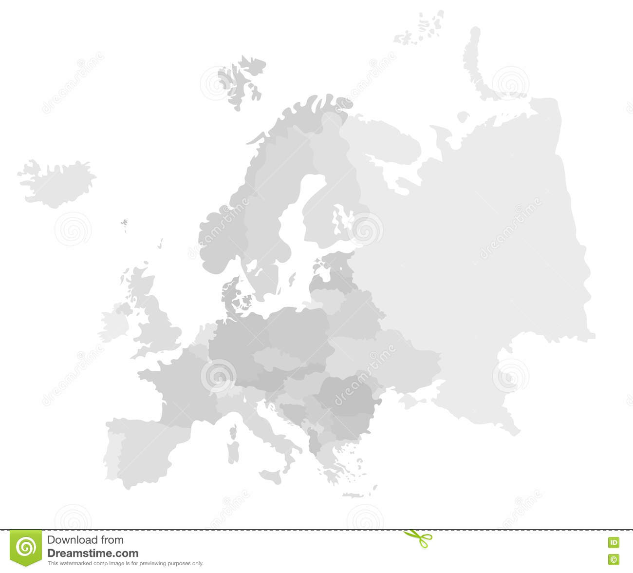 Carte Détaillée Moderne De L'europe Illustration De Vecteur tout Carte Europe Sans Nom Des Pays