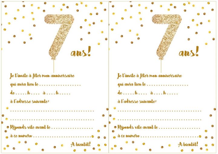 Carte D'invitation D'anniversaire 7 Ans concernant Jeux À Imprimer 6 Ans