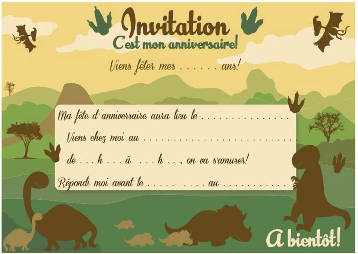 Carte D'invitation D'anniversaire Thème Des Dinosaures serapportantà Puzzle Gratuit 3 Ans