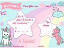 Carte D'invitation D'anniversaire Thème Des Licornes intérieur Jeux À Imprimer 3 Ans