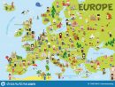 Carte Drôle De Bande Dessinée De L'europe Avec Les Enfants encequiconcerne Carte Europe Enfant