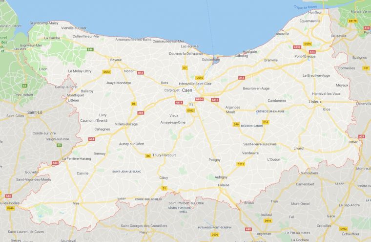 Carte Du Calvados – Calvados Carte Du Département 14 pour Département 13 Carte