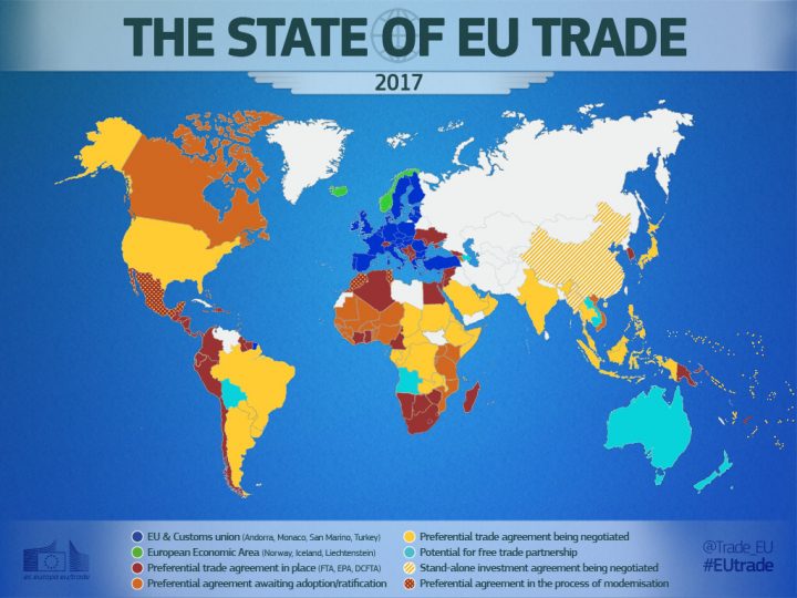 Carte Du Commerce De L'ue – Consilium tout Carte De L Europe 2017