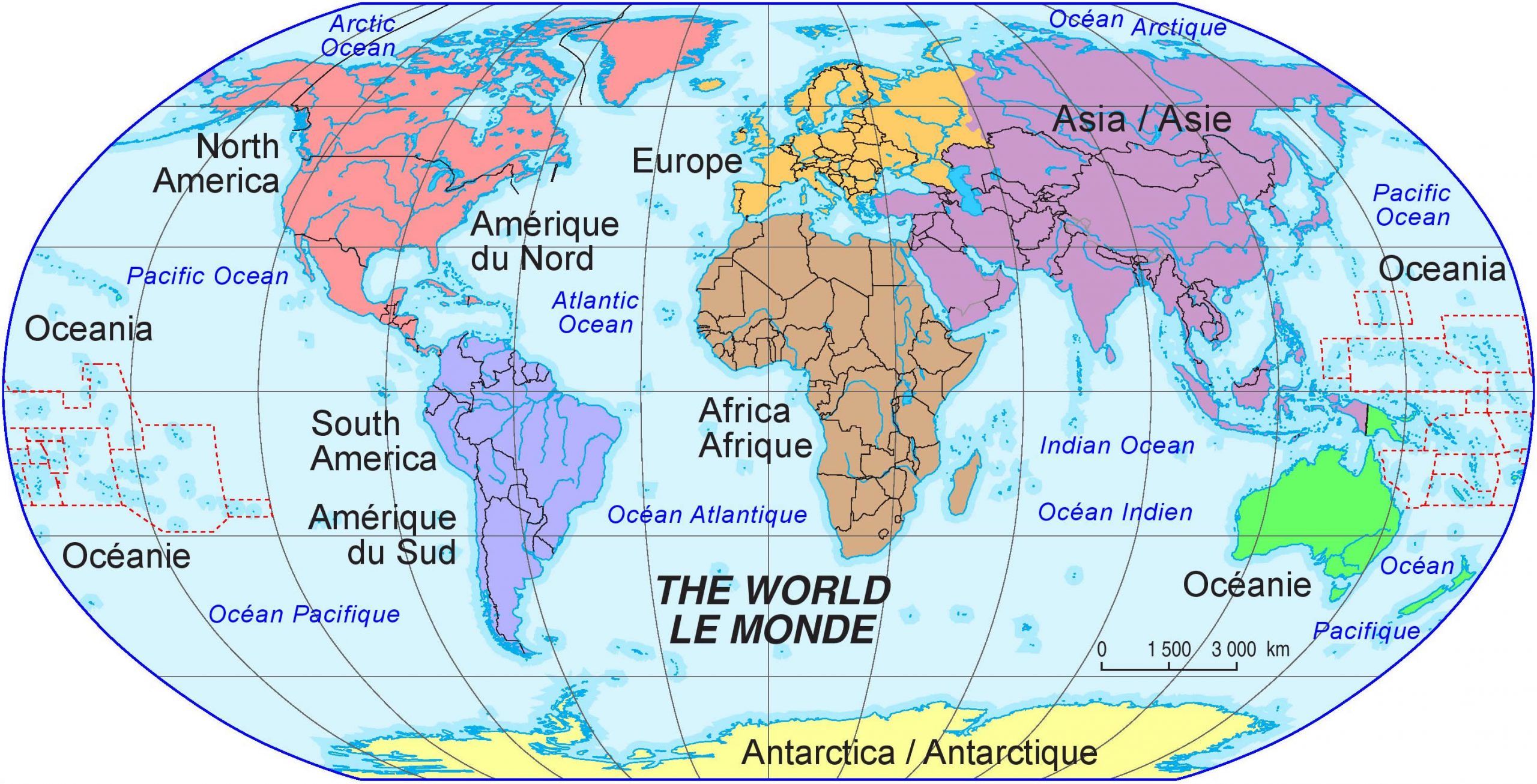 Carte Du Monde Continent, La Carte Du Monde Continent concernant Carte Des Pays De L Europe 