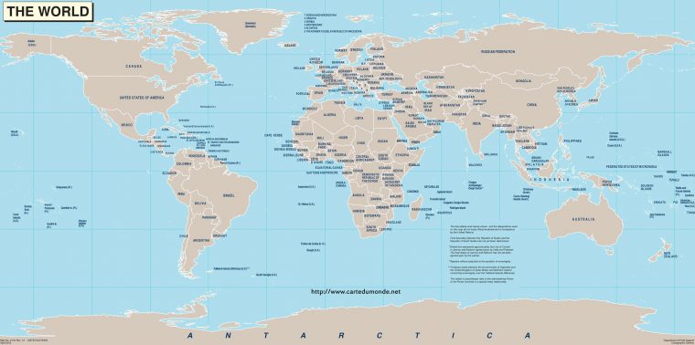 Carte Du Monde destiné Carte Du Monde Avec Capitale