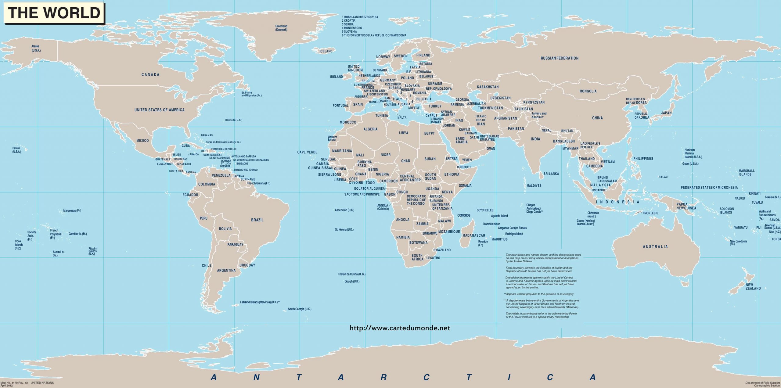 Carte Du Monde destiné Carte Du Monde Avec Capitale 