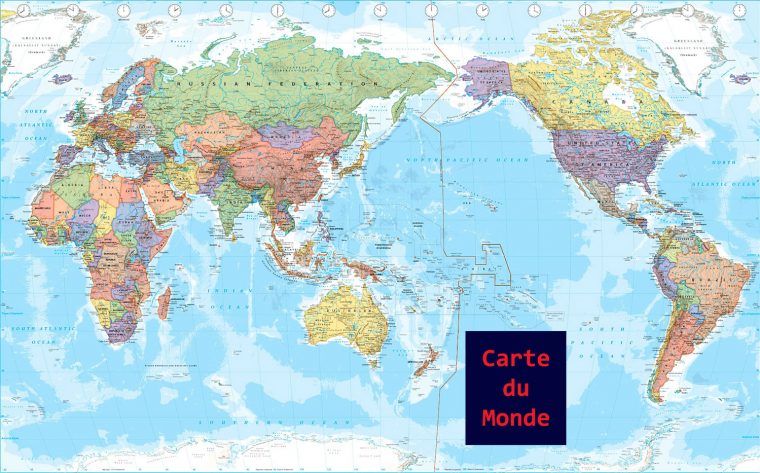 Carte Du Monde En Français – Voyages – Cartes encequiconcerne Carte Du Monde Avec Capitale