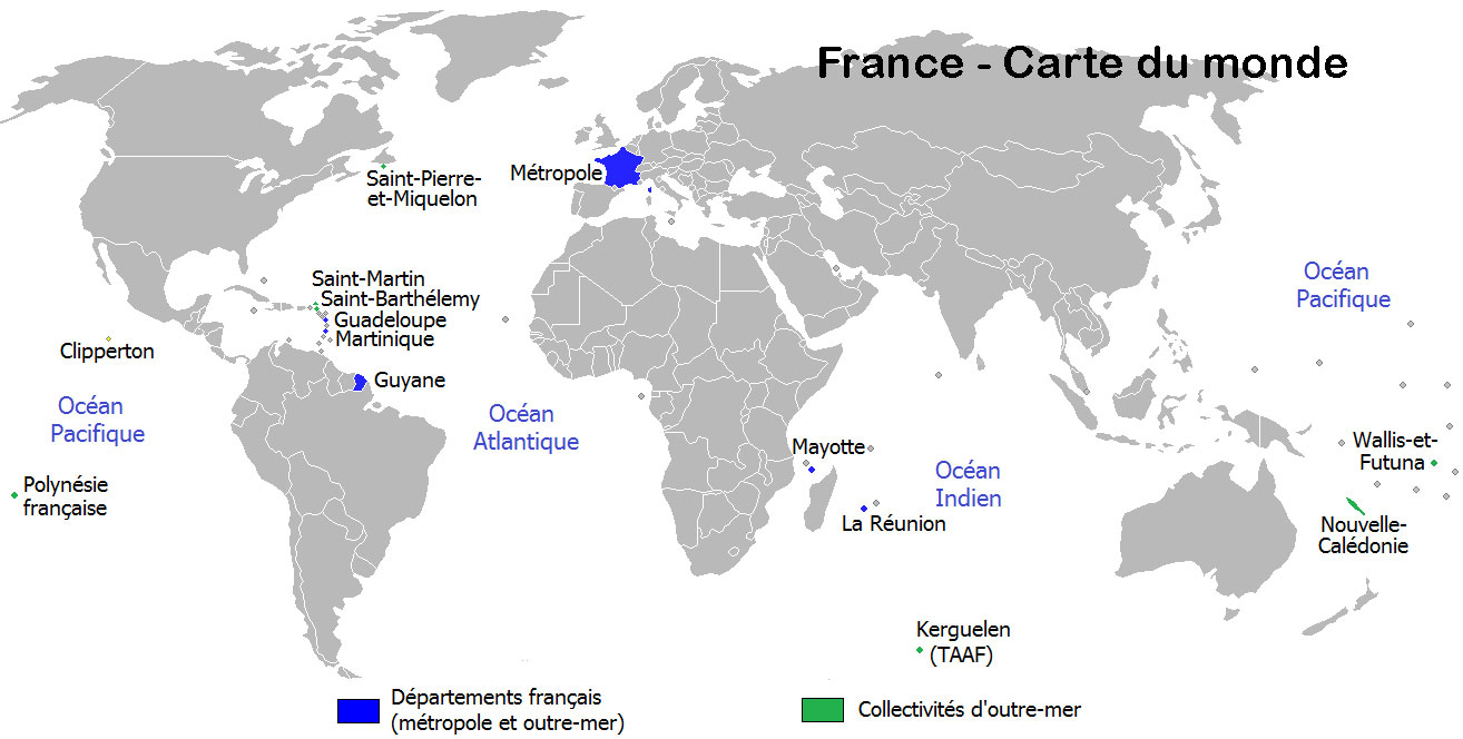 Carte Du Monde France - Voyages - Cartes pour Mappe De France