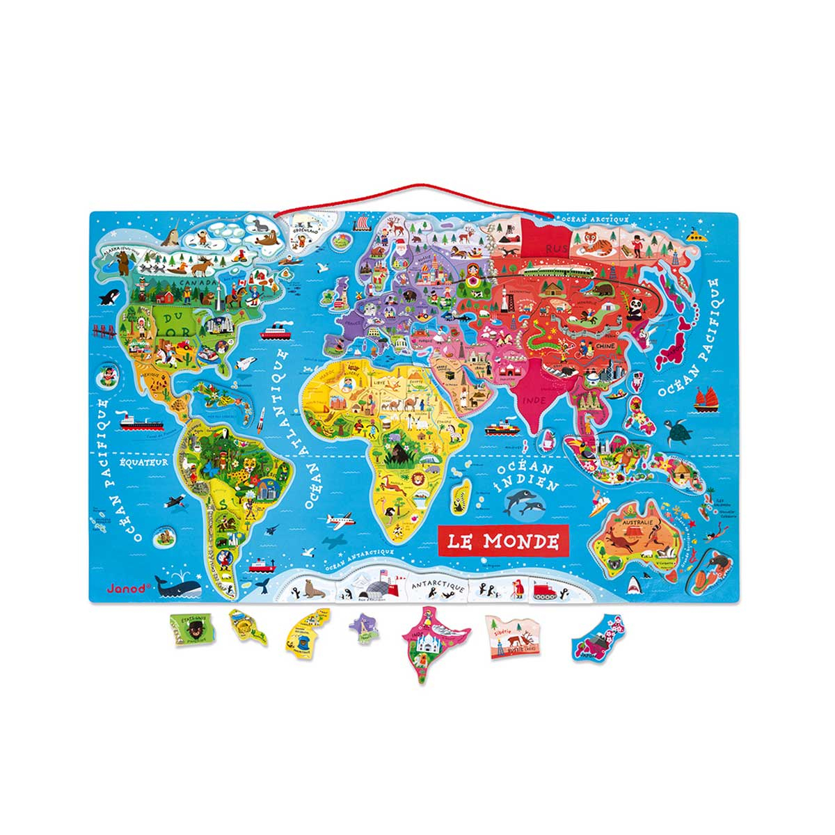 Carte Du Monde Magnétique pour Puzzle En Ligne Enfant 