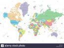 Carte Du Monde Politique En Pointillé Avec Les Capitales D concernant Carte Du Monde Avec Capitale