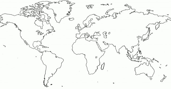 Carte Du Monde Vierge À Colorier, Coloriage Carte Du Monde À à Carte De L Europe Vierge À Imprimer