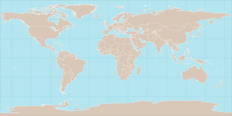 Carte Du Monde Vierge Frontière Pays, La Carte Du Monde à Carte Du Monde Avec Capitale