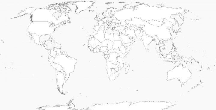 Carte Du Monde Vierge, La Carte Du Monde Vierge serapportantà Carte De L Europe Vierge À Imprimer